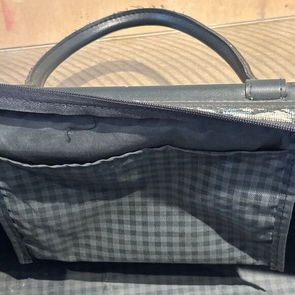 Vintage Atlantic Carpet Bag Carryon Mary Poppins Style Floral Tapestry Green - Picture 5 of 7